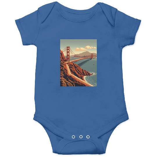 Golden Gate Bridge California Onesies, Golden Gate