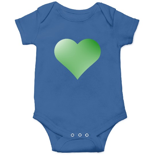 Green Cute Heart Icon Onesies