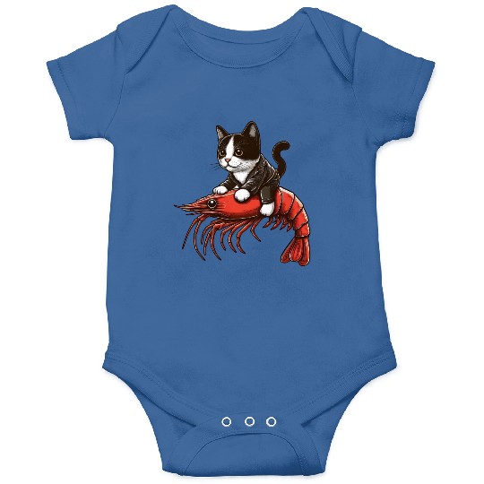Cat rides shrimp Onesies