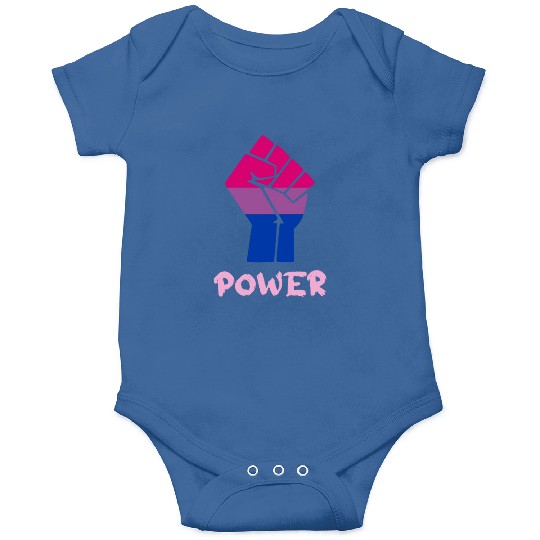 Power Bisexual Pride Fist Design for Equality Onesies