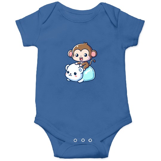 Polar Bear Cute Monkey Companion Onesies