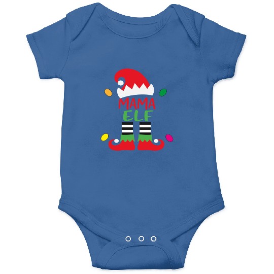 Merry Christmas mama elf Onesies