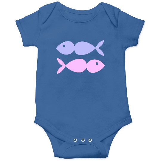 Fish Design Vector Two Colors Onesies