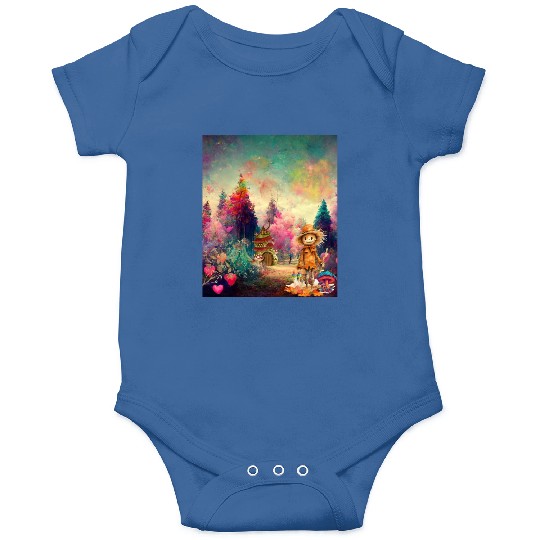 "Enchanted Dreams - Psychedelic Autumn Forest" Onesies