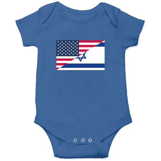Israel USA flag flags Onesies