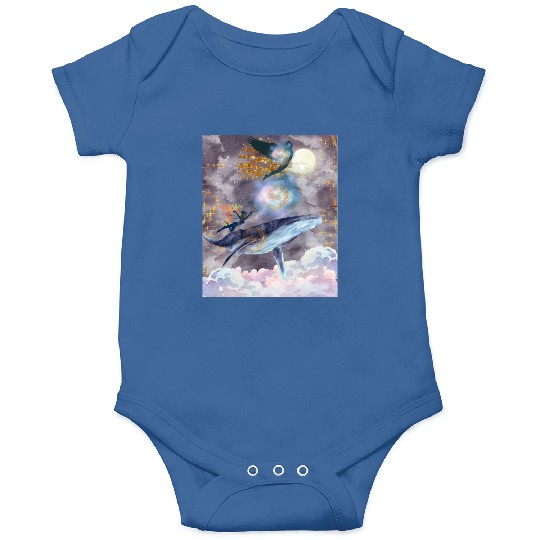 Whale's Celestial Journey Onesies