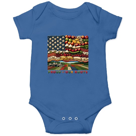 Roots of Pride: Eco-Friendly Harvest Flag Design Onesies