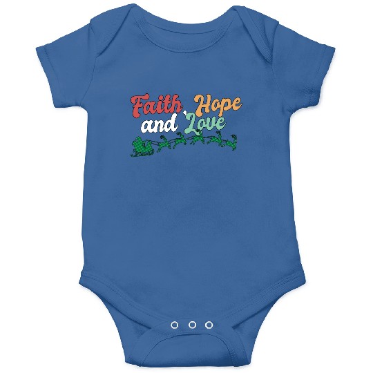 Faith Hope Love Religious Family Christmas Onesies
