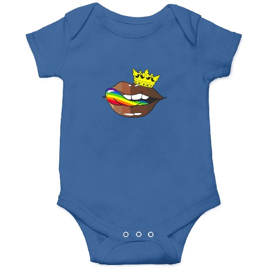 LGBTQ Rainbow Black Pride Crown Melanin Lips Onesies
