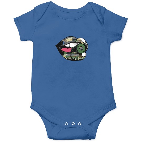 US Armed Forces Military Lip Bullet Army First Res Onesies