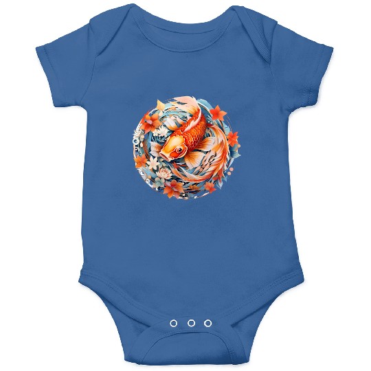 Koi Fish Mandala Art Onesies