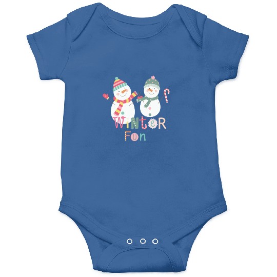 Winter Fun Funny Snowman Colorful Christmas Onesies
