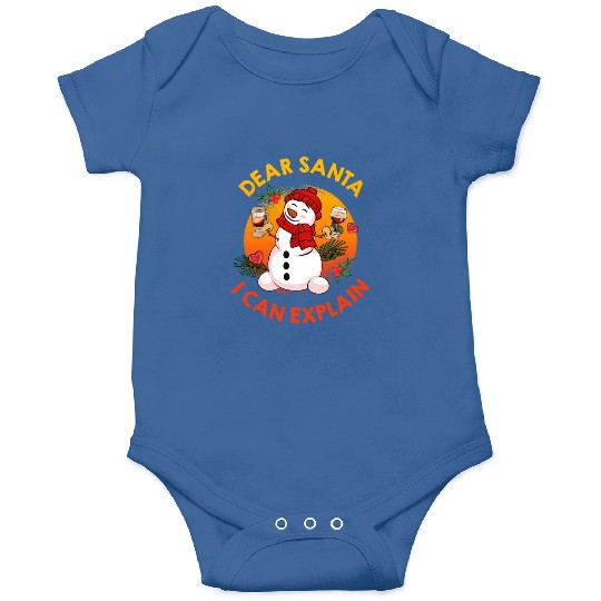 Schneemann Dear Santa I can Explain Funny Onesies