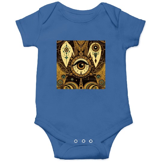 Abstract New Age 1920s Steampunk Design Onesies