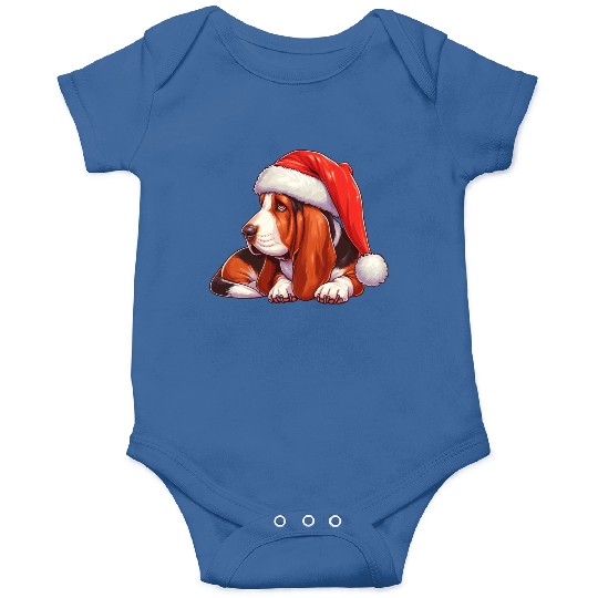 Cute Basset Hound Santa Claus Onesies