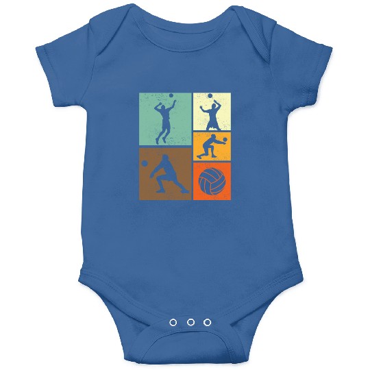 Volleyball Retro Vintage Volleyball Player Onesies