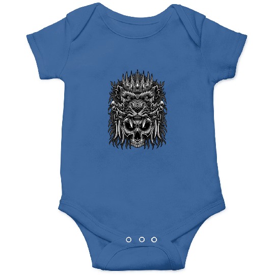 skull king lion Onesies