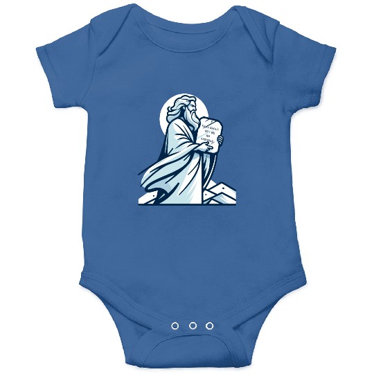 Thou shalt not be an asshole funny Moses design Onesies