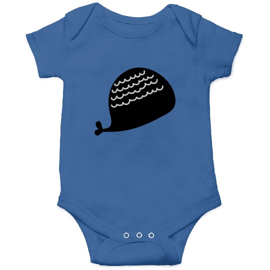 Lonely Black Whale In The Ocean Onesies