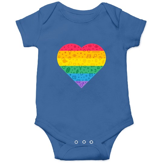 Rainbow Heart Onesies