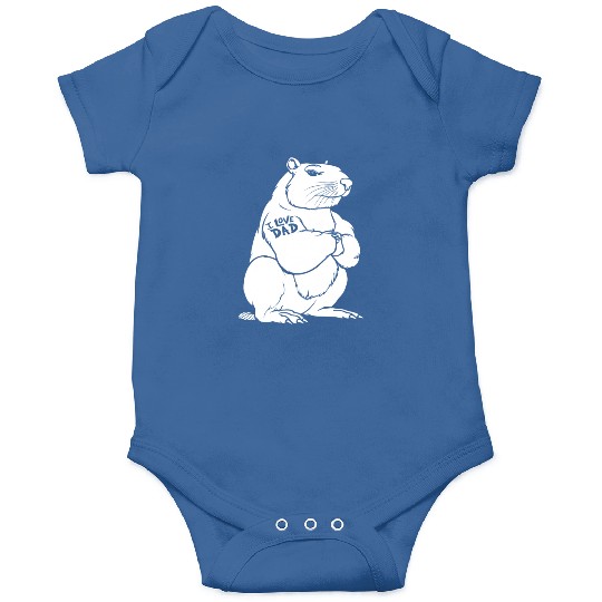Capybara Biceps Tattoo I Love Dad Onesies