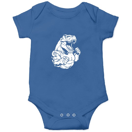 T Rex Dinosaur Biceps Tattoo I Love Mom Onesies