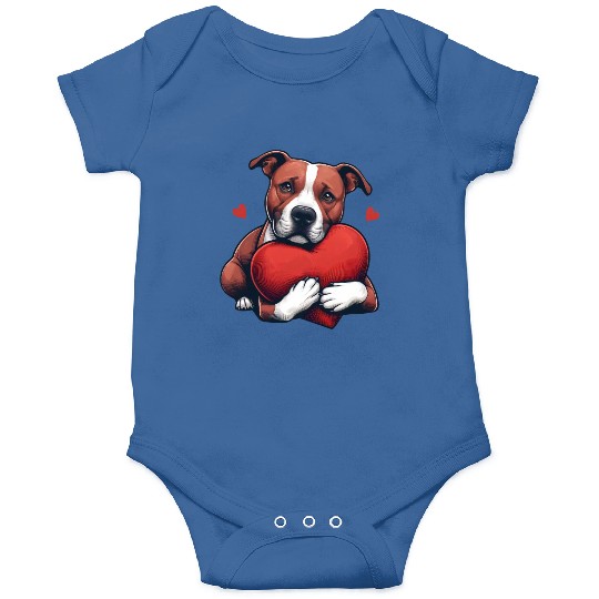 Pitbull Love Cartoon Onesies