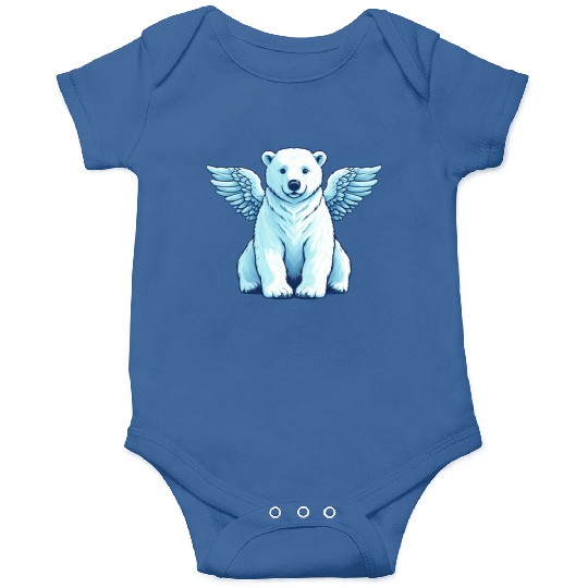 Bear Polar Bear Angel Wings Onesies