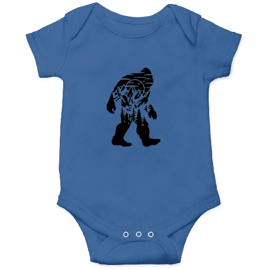 Mountain Wolf Howling Silhouette Onesies