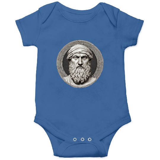 Pythagoras Greek Mathematician Artwork Onesies