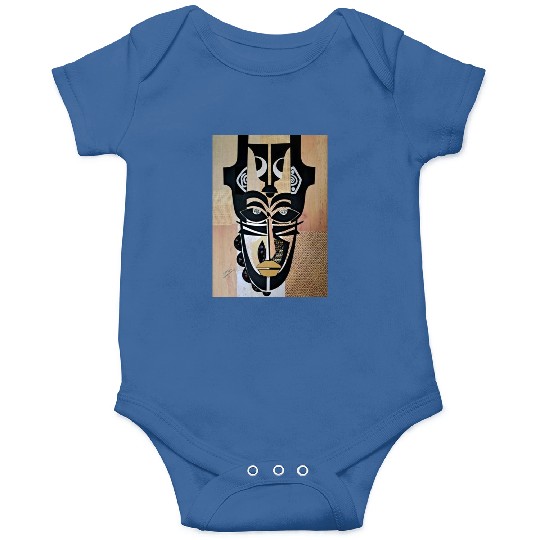 African Mask, Ethnic artwork, Tribal artistry Onesies