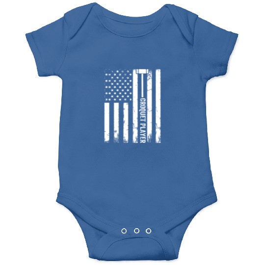 Croquet US Flag Croquet Player Onesies