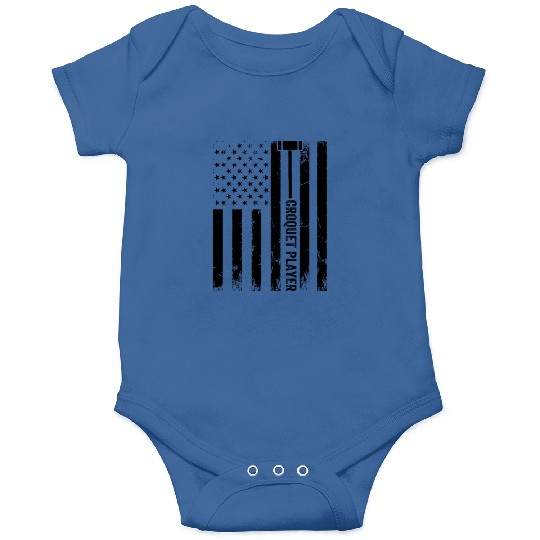 Croquet Player US Flag Croquet Player Onesies