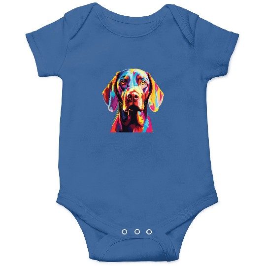 Watercolor Colorful Vizsla Onesies