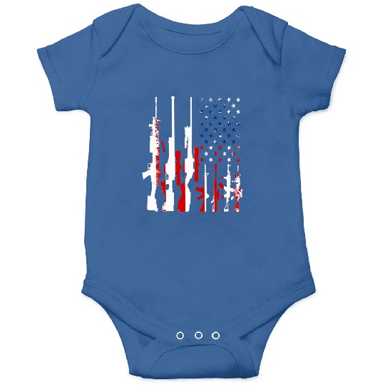 Rifle gun flag Onesies