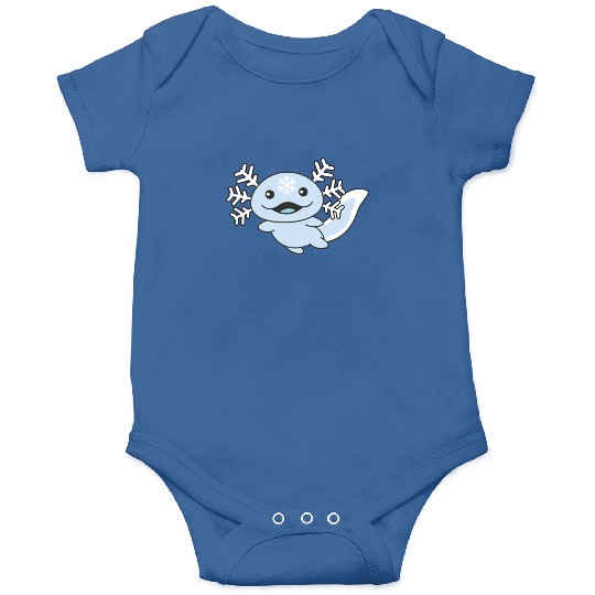 Winter Axolotl With Snowflakes Sweet Winter Onesies