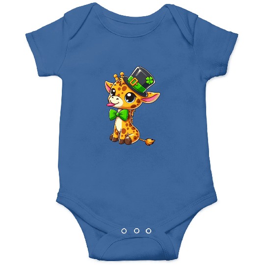 St. Patrick's Day Giraffe: Cute Kawaii Style Onesies