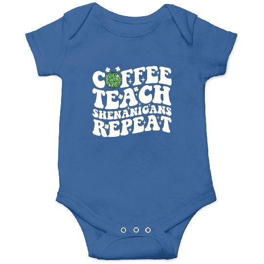 Coffee Teach Shenanigans Repeat Disco Ball Teacher Onesies