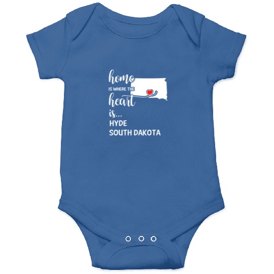 Hyde County South Dakota Is Where My Heart Is Gift Onesies