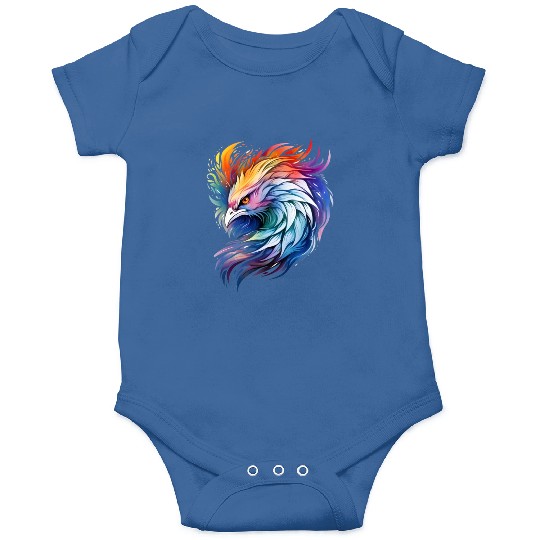Cool Colorful Watercolor Phoenix Onesies