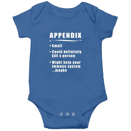 Appendicitis Appendix Definition bold Onesies