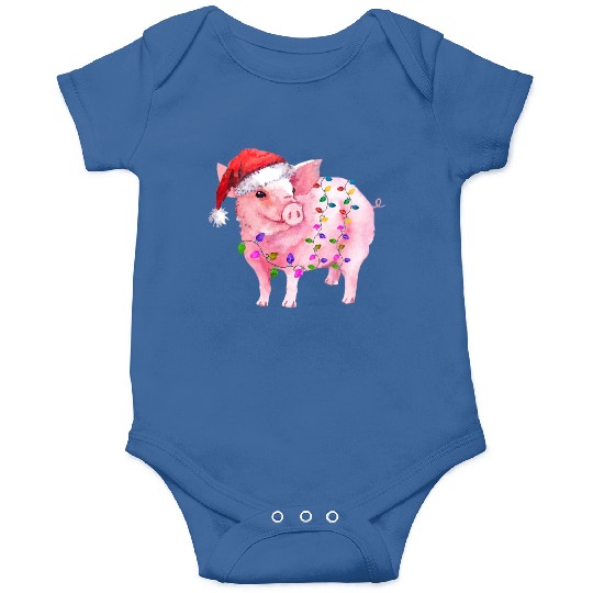 Pig Christmas Light Onesies