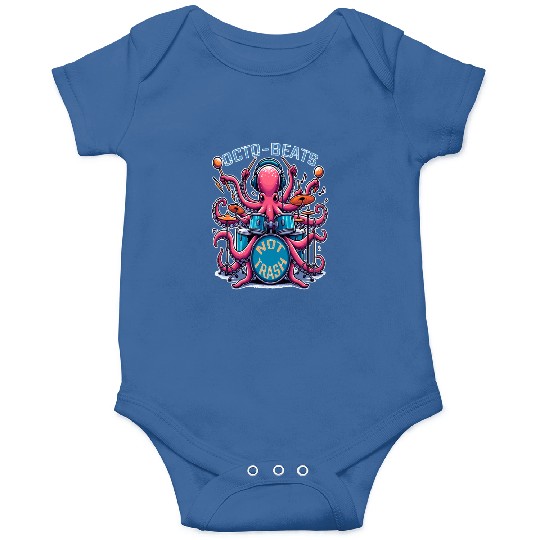 Octo Beats Not Trash, Eco Friendly Octopus Drummer Onesies