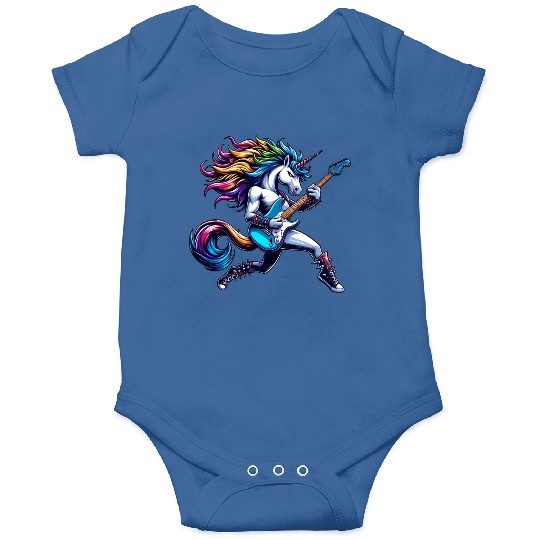 Unicorn Rock and Roll Bass & Guitar Onesies