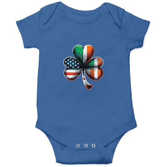 Irish American Shamrock Stars Stripes Onesies