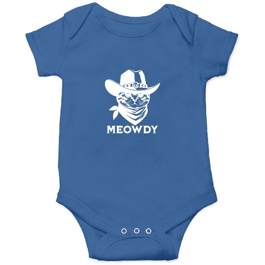 Cute Meowdy Cat Cowboy Pun Onesies