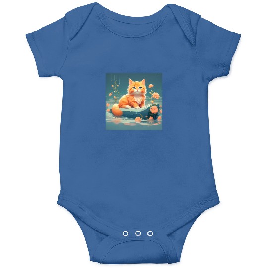 Cute orange cat Onesies