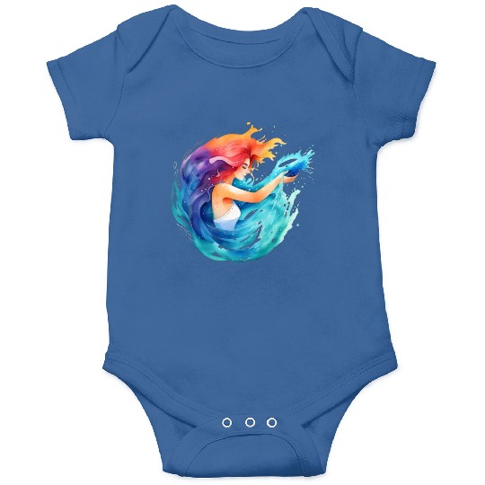 Color splash zodiac: Aquarius Onesies