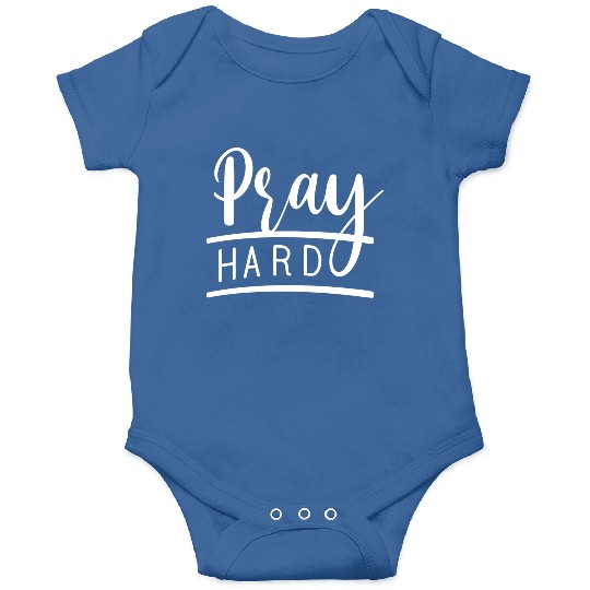 Soulful Serenity: Pray Hard Typography Onesies