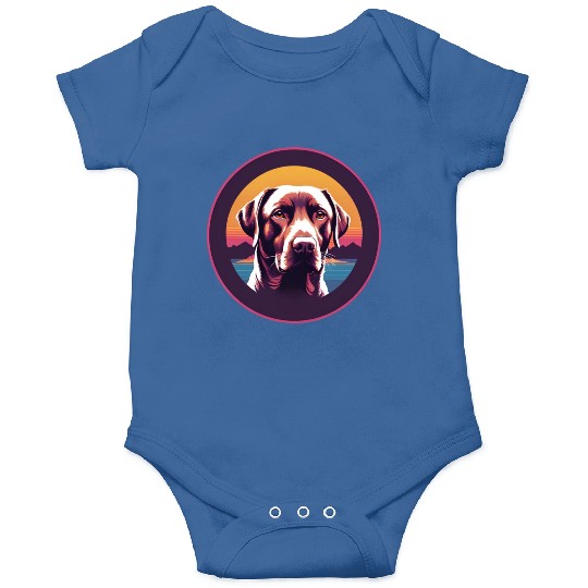 Synthwave Labrador Retriever Onesies